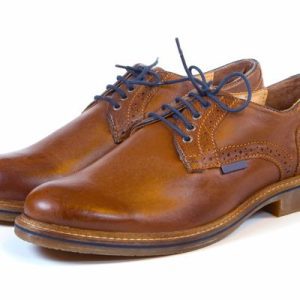 Classic Tan Leather Derby Shoes