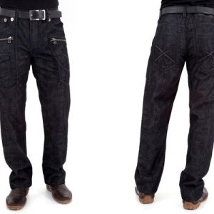 Black Utility Cargo Jeans