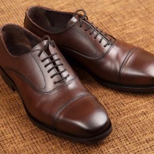 Formal Cap-Toe Oxford Shoes - Dark Brown