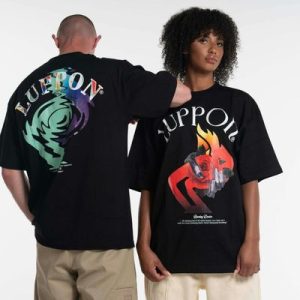 LUPPON Flame Graphic Oversized
